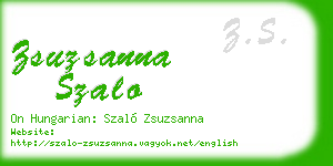 zsuzsanna szalo business card